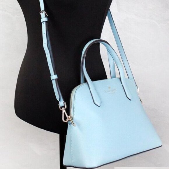 NWT ⭐ KATE SPADE #K8701 Schuyler Medium Dome Satchel SMOKY BLUE ✨ NWT - Picture 9 of 16